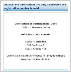 Infor Matician VoP Enrolled CHI