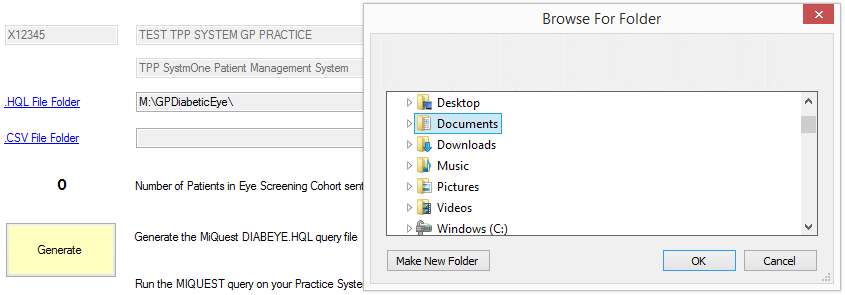 Select HQL File Folder